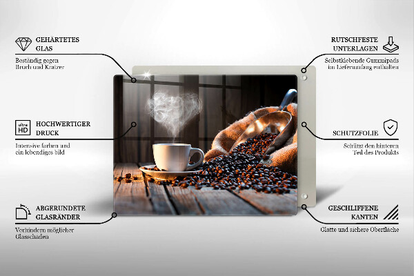 Spisskyddsplatta original En kopp kaffe och ett hjärta