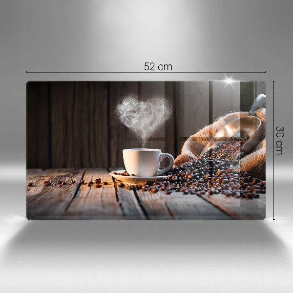 Spisskyddsplatta original En kopp kaffe och ett hjärta