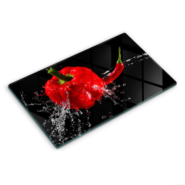 Spisskyddsplatta original Röd paprika i vatten