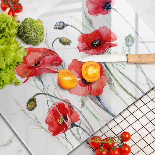 Glashällskydd original Blommor röda vallmo