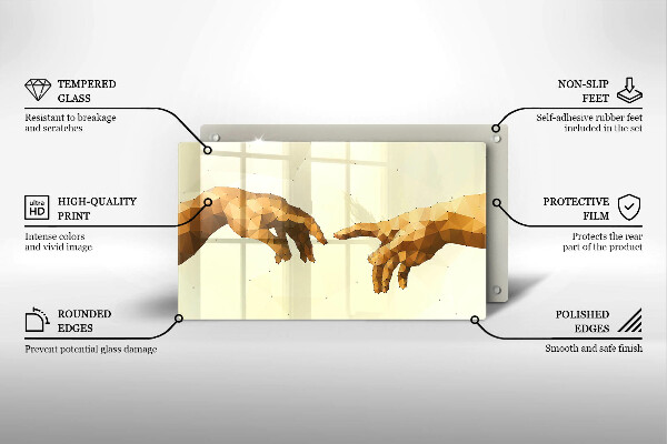 Glashällskydd original Skapandet av adams händer