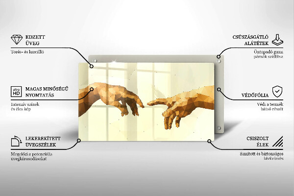 Glashällskydd original Skapandet av adams händer