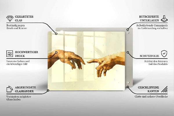 Glashällskydd original Skapandet av adams händer