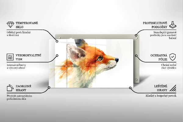 Spisskyddsplatta original Målad räv