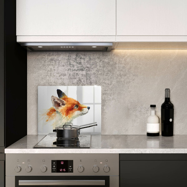 Spisskyddsplatta original Målad räv