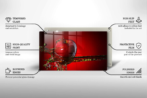 Spisskyddsplatta original Äppelfrukt i vatten