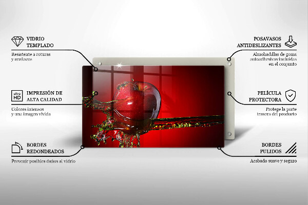 Spisskyddsplatta original Äppelfrukt i vatten
