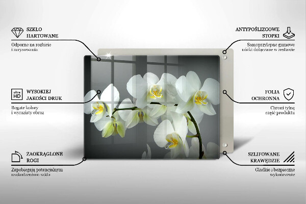 Glashällskydd original Blommor vit orkidé
