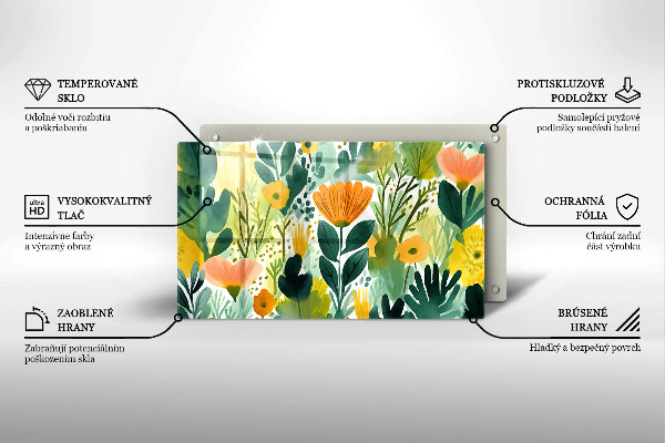 Kokkärlskydd original Målade blommor