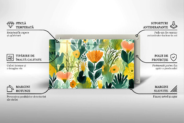 Kokkärlskydd original Målade blommor