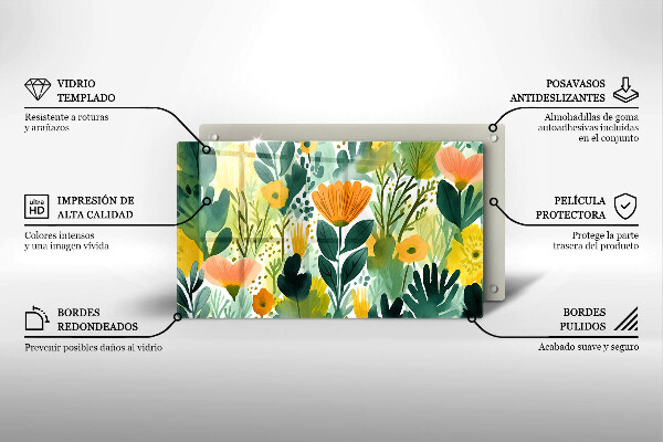 Kokkärlskydd original Målade blommor