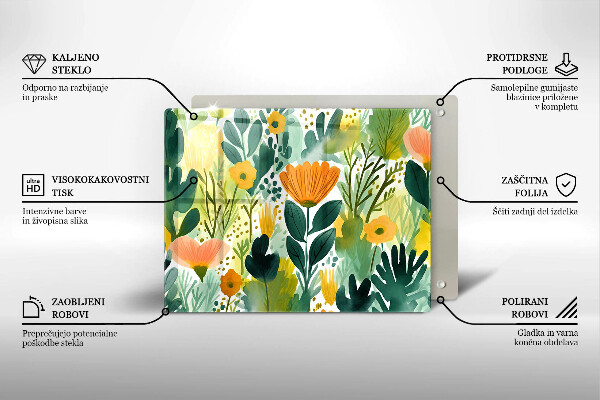 Kokkärlskydd original Målade blommor