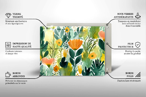 Kokkärlskydd original Målade blommor