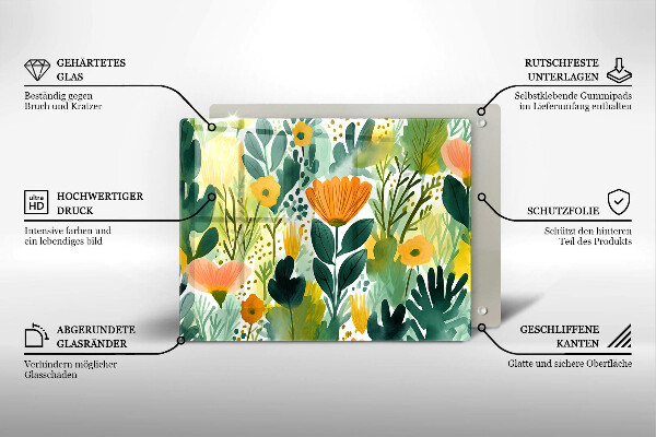 Kokkärlskydd original Målade blommor