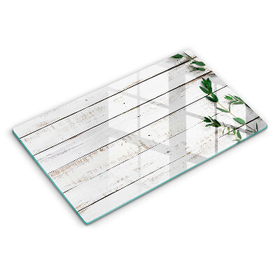 Spisskyddsplatta original Gamla brädor och löv