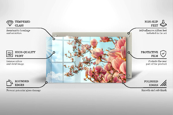 Glashällskydd original Rosa blommor träd