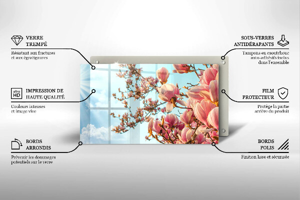 Glashällskydd original Rosa blommor träd