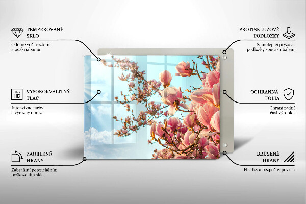 Glashällskydd original Rosa blommor träd