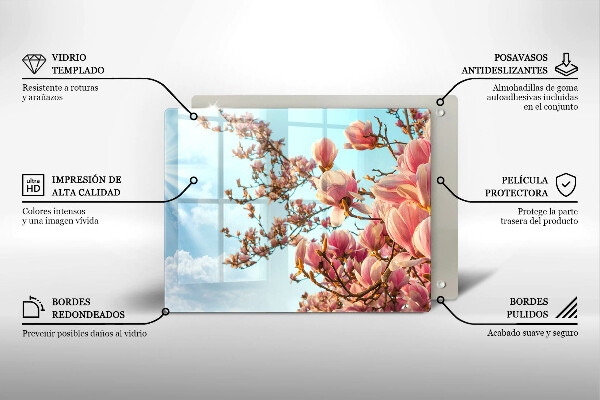 Glashällskydd original Rosa blommor träd