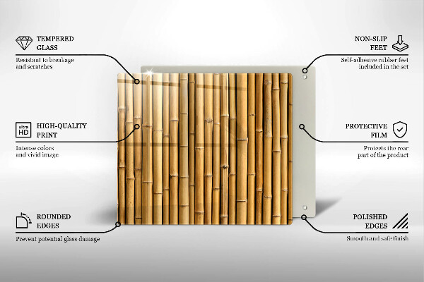 Spisskyddsplatta unik Natur boho bambu