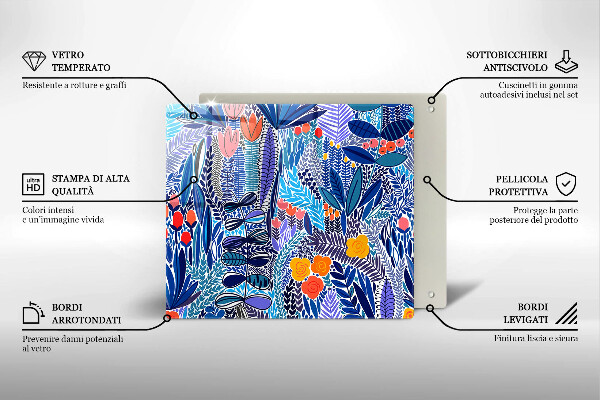 Skydd för induktionsspis unik Målad äng