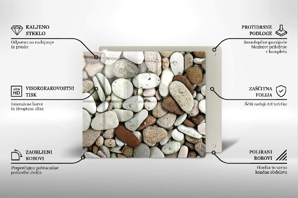 Spisskyddsplatta unik Små stenar bakgrund