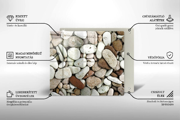 Spisskyddsplatta unik Små stenar bakgrund