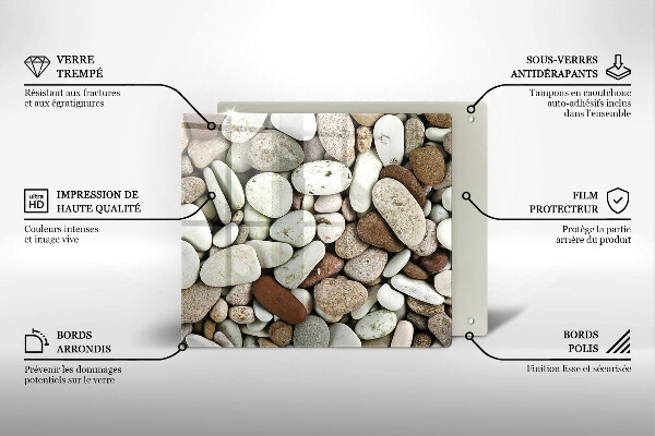 Spisskyddsplatta unik Små stenar bakgrund