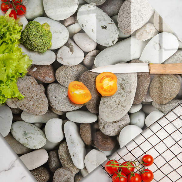 Spisskyddsplatta unik Små stenar bakgrund