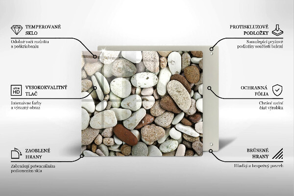 Spisskyddsplatta unik Små stenar bakgrund