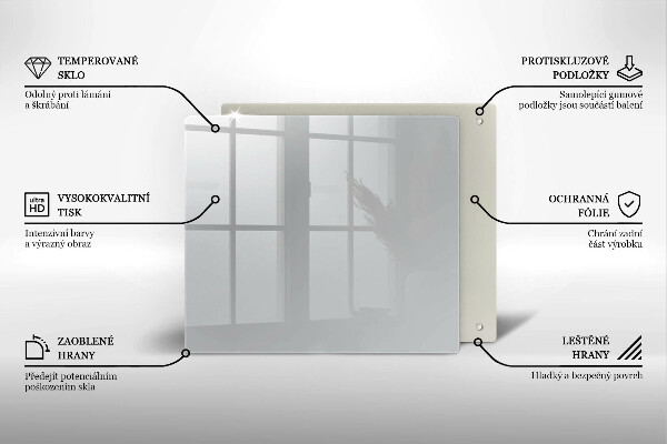 Skydd för spis unik Färg grå