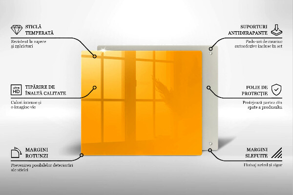 Skydd för spis unik Mörkgul färg