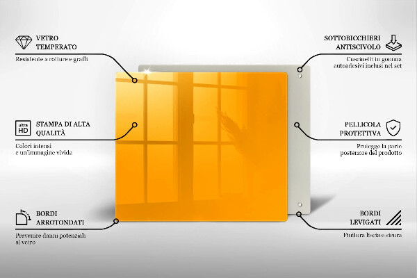 Skydd för spis unik Mörkgul färg