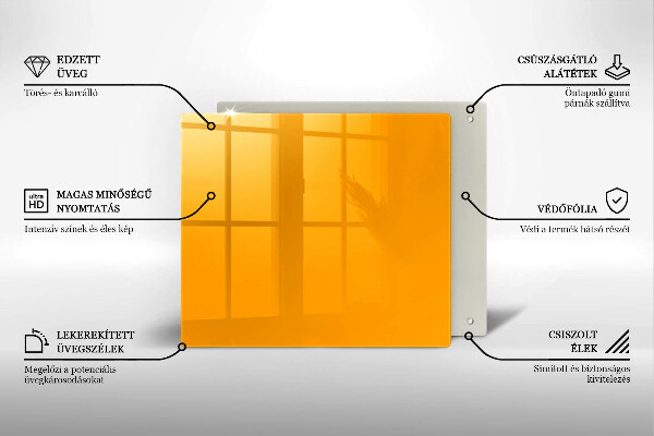 Skydd för spis unik Mörkgul färg