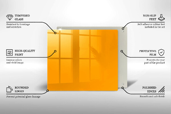 Skydd för spis unik Mörkgul färg