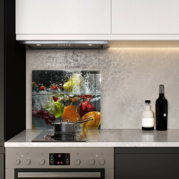 Glashällskydd unik Saftig frukt i vatten