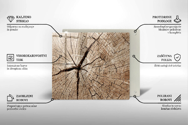 Glashällskydd unik Tvärsnitt av ett träd