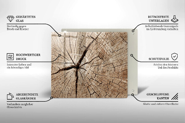 Glashällskydd unik Tvärsnitt av ett träd