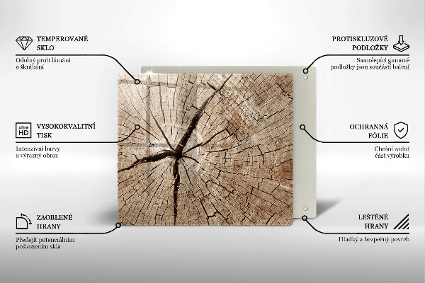 Glashällskydd unik Tvärsnitt av ett träd