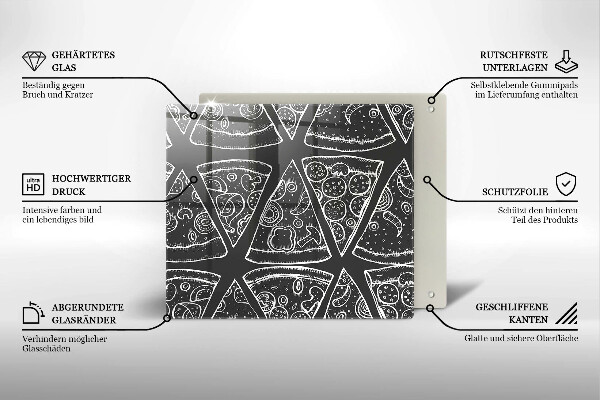 Kokkärlskydd unik Pizza illustration