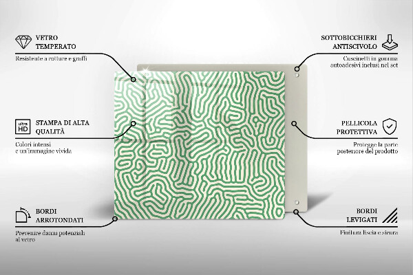 Spisskyddsplatta unik Abstrakta linjer