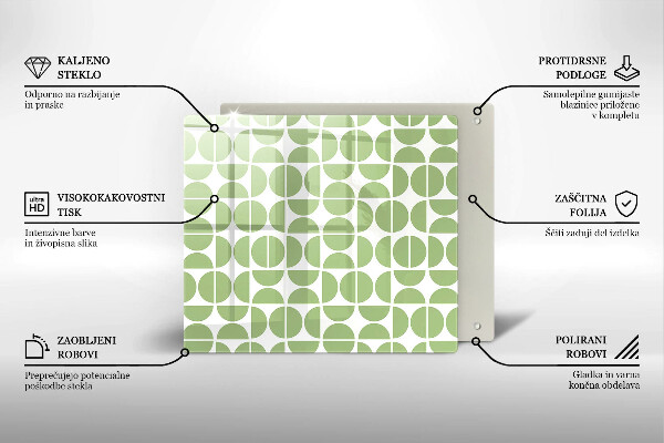 Spisskyddsplatta unik Mönster av boho-former