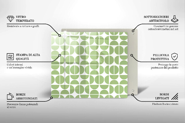 Spisskyddsplatta unik Mönster av boho-former