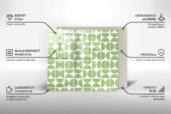 Spisskyddsplatta unik Mönster av boho-former