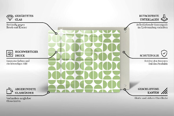 Spisskyddsplatta unik Mönster av boho-former