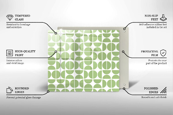 Spisskyddsplatta unik Mönster av boho-former