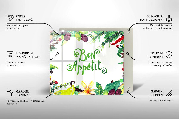 Skydd för induktionsspis unik Bon Appetit inskription