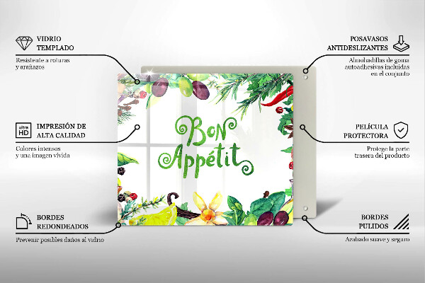 Skydd för induktionsspis unik Bon Appetit inskription