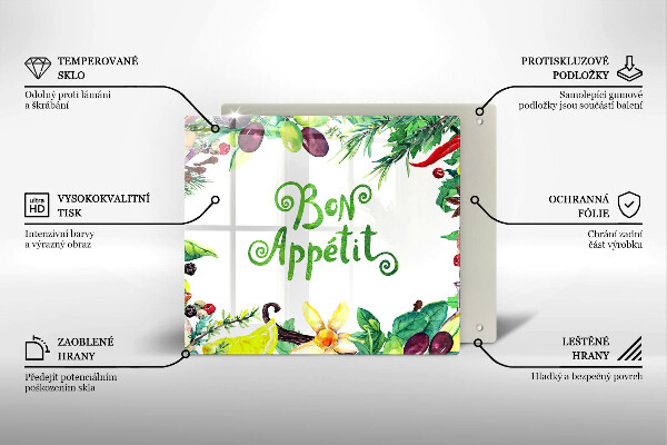 Skydd för induktionsspis unik Bon Appetit inskription