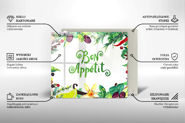 Skydd för induktionsspis unik Bon Appetit inskription